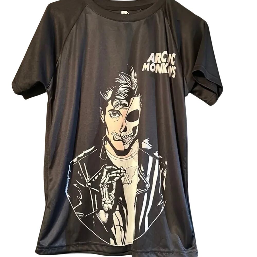 ARCTIC MONKEYS Smoking Skeleton T-shirt, Size Medium